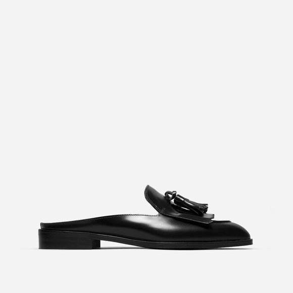 Everlane The Modern Tassel Loafer Mule in Black New Womens Oxford Slides - Picture 12 of 12